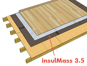 insulMass 3.5 akoestische zware massa in roll voor houten vloeren