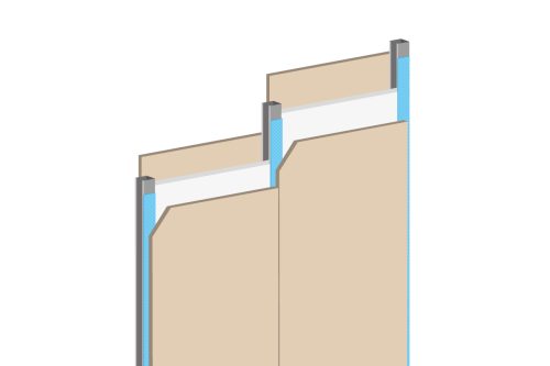 dB Strip 3+ Bande acoustique de désolidarisation mince pour cloisons légères